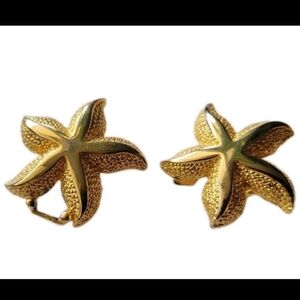 Dotty Smith Starfish Gold Scarf Jewlrey Golden Stud Necklace Pendents Set Of 2